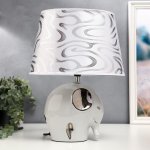 Лампа настольная 36671/1 E14 40Вт белый-серебро H37,5 см