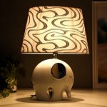 Лампа настольная 36671/1 E14 40Вт белый-серебро H37,5 см