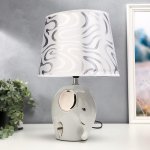 Лампа настольная 36671/1 E14 40Вт белый-серебро H37,5 см