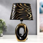 Лампа настольная 36674/1 E14 40Втчёрный - золото H32,5 см