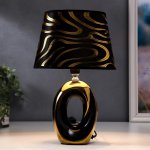 Лампа настольная 36674/1 E14 40Втчёрный - золото H32,5 см
