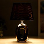 Лампа настольная 36674/1 E14 40Втчёрный - золото H32,5 см