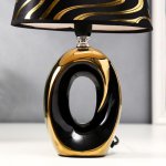 Лампа настольная 36674/1 E14 40Втчёрный - золото H32,5 см