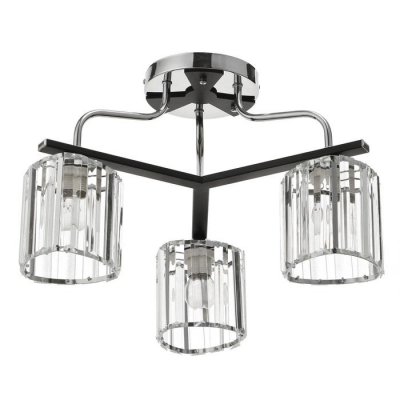 Люстра 91225/3 E27 40Вт черный-хром 54х54х26 см