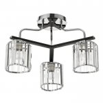 Люстра 91225/3 E27 40Вт черный-хром 54х54х26 см