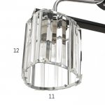 Люстра 91226/5 E27 40Вт черный-хром 54х54х26 см