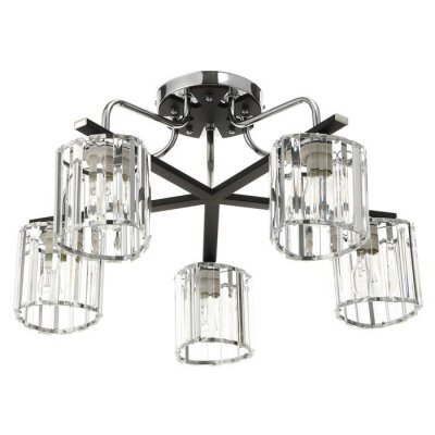 Люстра 91226/5 E27 40Вт черный-хром 54х54х26 см