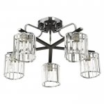 Люстра 91226/5 E27 40Вт черный-хром 54х54х26 см