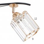 Люстра 91228/4 E27 40Вт черный-золото 83х44х25 см