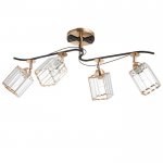 Люстра 91228/4 E27 40Вт черный-золото 83х44х25 см