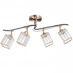 Люстра 91228/4 E27 40Вт черный-золото 83х44х25 см