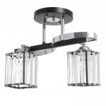 Люстра 91235/2 E27 40Вт черный-хром 36х30х25 см