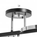 Люстра 91235/2 E27 40Вт черный-хром 36х30х25 см