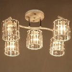 Люстра 91240/5 E27 40Вт белый-хром 53х40х25 см