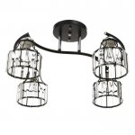 Люстра 91243/4 E27 40Вт черный-хром 53х40х25 см