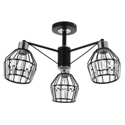 Люстра 91247/3 E27 40Вт черный-хром 52х52х25 см