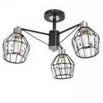 Люстра 91247/3 E27 40Вт черный-хром 52х52х25 см