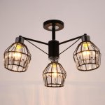 Люстра 91247/3 E27 40Вт черный-хром 52х52х25 см