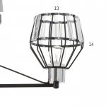 Люстра 91247/3 E27 40Вт черный-хром 52х52х25 см