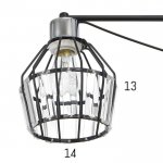 Люстра 91247/3 E27 40Вт черный-хром 52х52х25 см