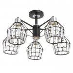 Люстра 91248/5 E27 40Вт черный-хром 54х54х25 см