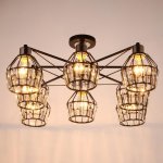 Люстра 91249/8 E27 40Вт черный-хром 75х75х25 см