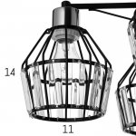 Люстра 91249/8 E27 40Вт черный-хром 75х75х25 см