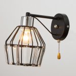 Бра 91250/1 E27 40Вт черный-хром 17х12х21 см