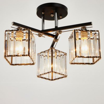 Люстра 91255/3 E27 40Вт черный-хром 52х52х25 см