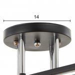 Люстра 91255/3 E27 40Вт черный-хром 52х52х25 см