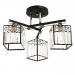 Люстра 91255/3 E27 40Вт черный-хром 52х52х25 см