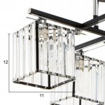 Люстра 91256/4 E27 40Вт черный-хром 54х54х25 см