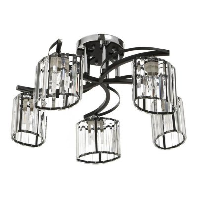 Люстра 91258/5 E27 40Вт черный-хром 55х55х25 см