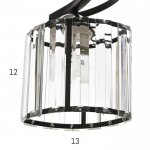 Люстра 91258/5 E27 40Вт черный-хром 55х55х25 см