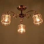 Люстра 91262/3 E27 40Вт золото 52х52х25 см