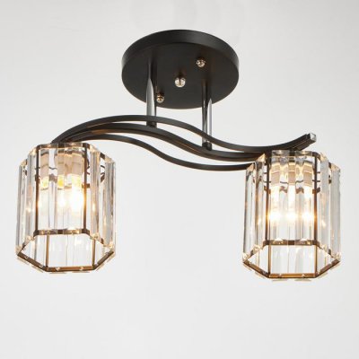 Люстра 91268/2 E27 40Вт черный-хром 46х28х25 см