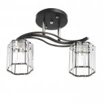Люстра 91268/2 E27 40Вт черный-хром 46х28х25 см