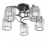 Люстра 91270/5 E27 40Вт черный-хром 55х55х25 см