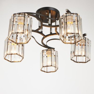 Люстра 91270/5 E27 40Вт черный-хром 55х55х25 см