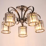 Люстра 91278/5 E27 40Вт черный-хром 54х54х25 см