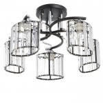 Люстра 91281/5 E27 40Вт черный-хром 56х56х25 см