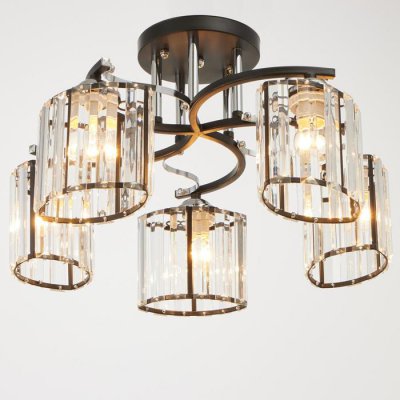 Люстра 91281/5 E27 40Вт черный-хром 56х56х25 см Люстра 91281/5 E27 40Вт черный-хром 56х56х25 см