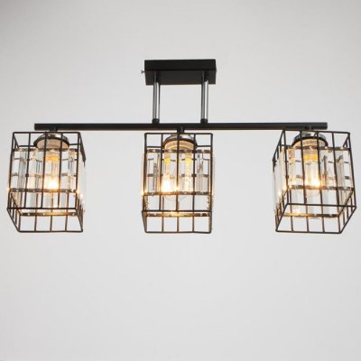 Люстра 91285/3 E27 40Вт черный-хром 50х12х24 см