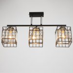 Люстра 91285/3 E27 40Вт черный-хром 50х12х24 см
