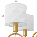 Люстра 91305/5 E14 40Вт шампанское золото 68х68х82 см