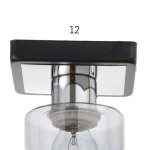 Светильник 91319/1 E27 40Вт черный-хром 12х12х18 см