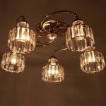 Люстра 91329/5 E27 40Вт золото 57х57х26 см