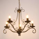 Люстра 73162/5 E14 40Вт бронза 56х56х46 см