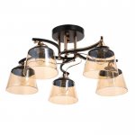 Люстра 73193/5 E27 40Вт черный-золото 56х56х28,5 см