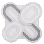 Светильник с ПДУ 60618/1 LED 180Вт белый-серый 52х52х5,5 см